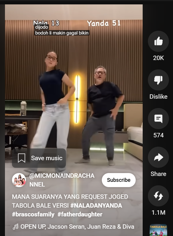 Indra Brasco dan Nala dance Tabola Bale